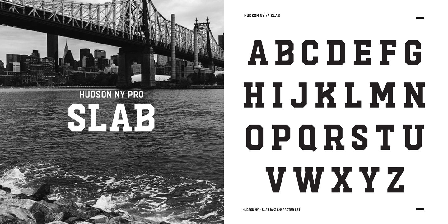 Ejemplo de fuente Hudson NY Pro Slab Italic